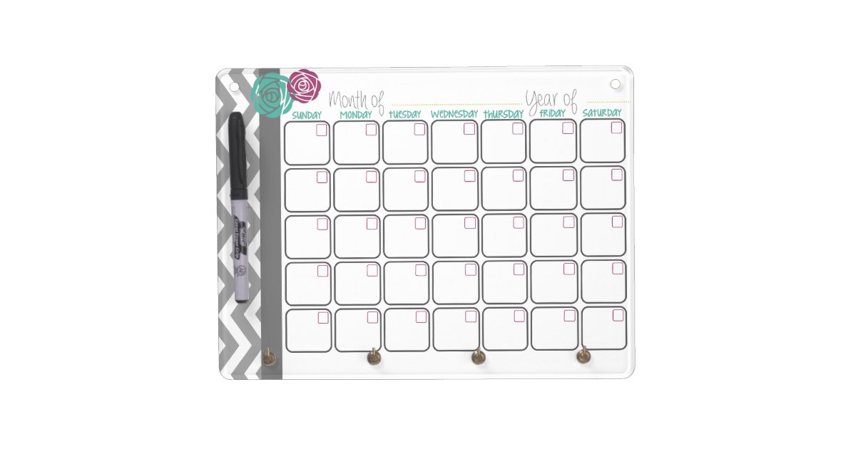 Days. More Organized. Monthly Dry Erase Calendar Dry Erase Board With ...