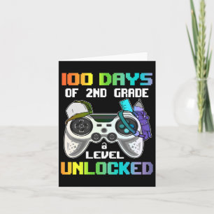 Days Of 2nd Grade Level Unlocked Gamer Video Games Card