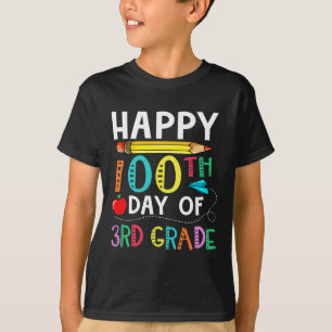 Days Of 3rd Grade - Happy 100th Day Of School Gift T-Shirt