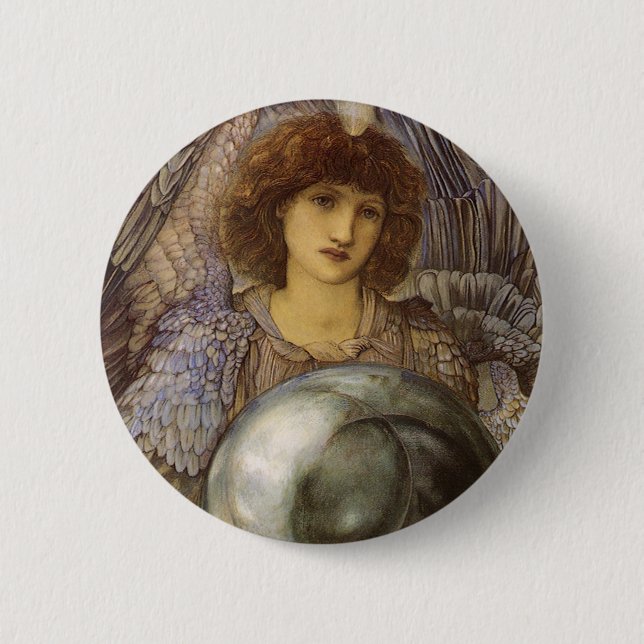 Days of Creation, First Day by Burne Jones Pinback Button (Front)