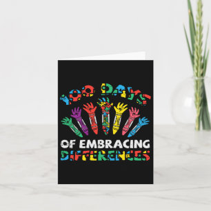 Days Of Embracing Autism 100th Day School Sped Tea Card