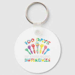 Days Of Embracing Autism 100th Day School Sped Tea Keychain