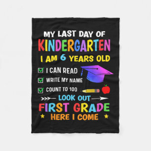 Days Of Kindergarten Graduation 2024 Graduate Boys Fleece Blanket