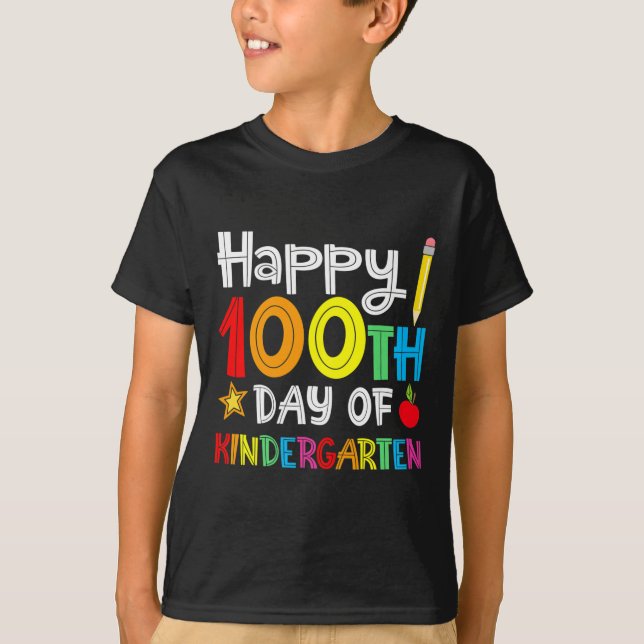 Days Of Kindergarten - Happy 100th Day Of School G T-Shirt (Front)