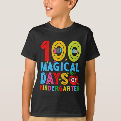 Days Of Kindergarten Happy 100th Day Of School  T_Shirt