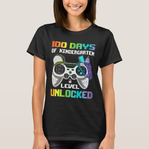 Days Of Kindergarten Level Unlocked Gamer Video Ga T_Shirt