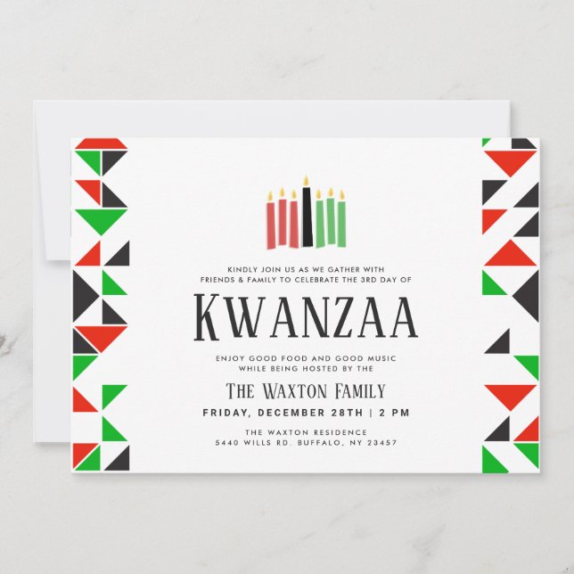 Days of Kwanzaa | Holiday Party Invitation (Front)