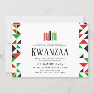 Days of Kwanzaa Holiday Party Invitation