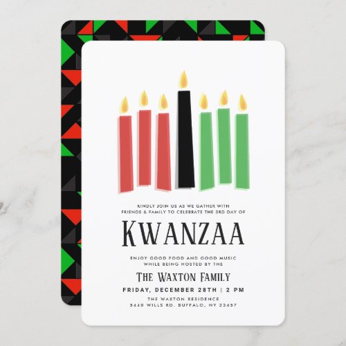 Days of Kwanzaa  Party Event Invitation