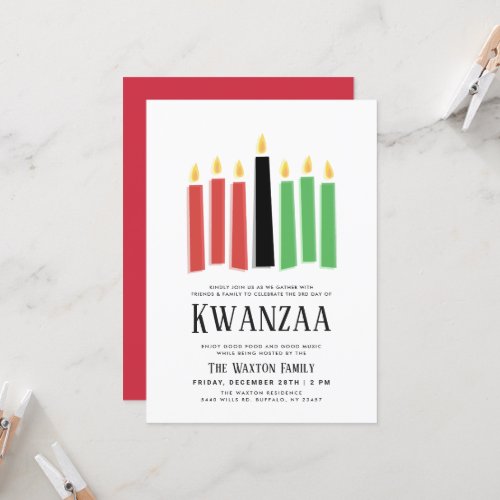 Days of Kwanzaa  Party Gathering Invitation