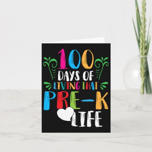 Days Of Living That Pre_k Life 100days Of School  Card