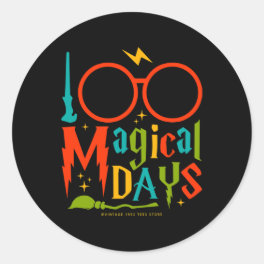 Days Of Mischief Managed Teachers Kids 100 Magical Classic Round Sticker