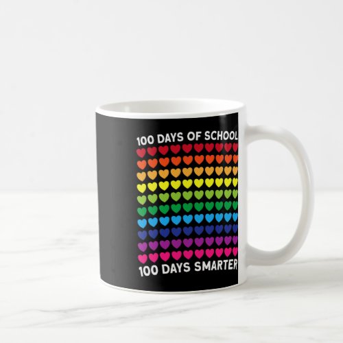 Days Of School 100 Days Smarter Heart Love Boy Gir Coffee Mug