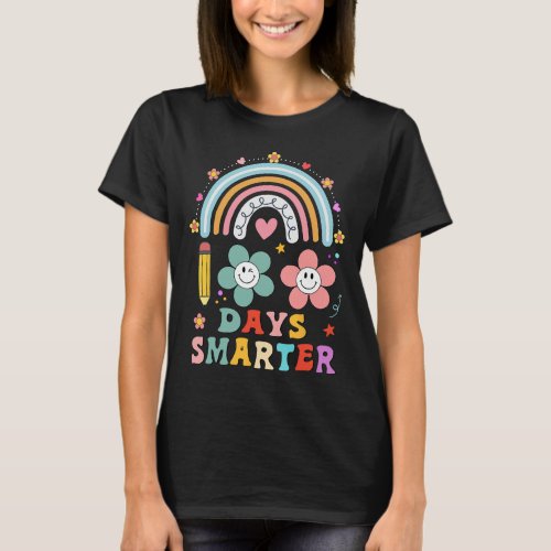 Days Of School 100th Day Smarter Rainbow Teacher K T_Shirt