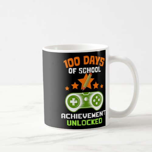 Days Of School Achievement Unlocked Video Gamer  Coffee Mug