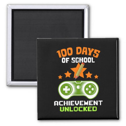 Days Of School Achievement Unlocked Video Gamer  Magnet