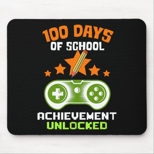 Days Of School Achievement Unlocked Video Gamer  Mouse Pad