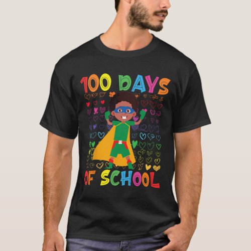 Days Of School And Black History Month African Boy T_Shirt