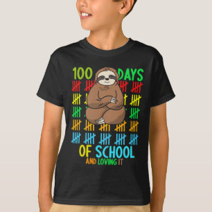 Days Of School And Loving It - Sloth Kids Teacher T-Shirt