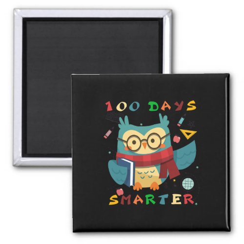 Days Of School Boy Girl Gift Smarter Owl Lovers  Magnet