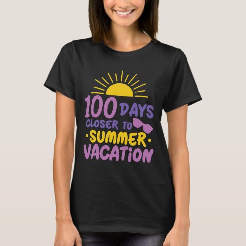 Days Of School Closer Summer Vacation Teacher Stud T_Shirt