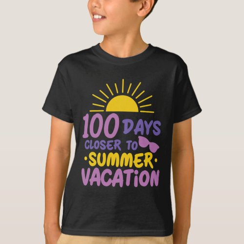 Days Of School Closer Summer Vacation Teacher Stud T_Shirt