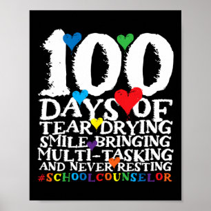 Days Of School Cute School Counselor Poster