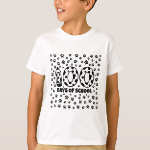 Days Of School Dalmatian 100th Day Of School Dog P T-Shirt