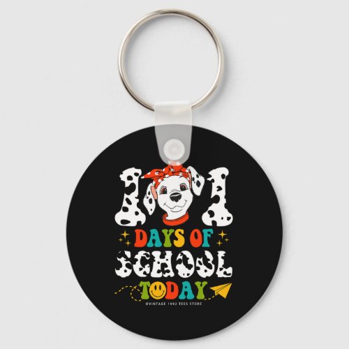 Days Of School Dog Boys Dalmatian Girls 100 Days S Keychain