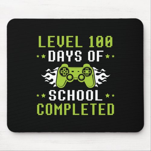 Days Of School For Boys Kid Gamer Gaming 100th Day Mouse Pad