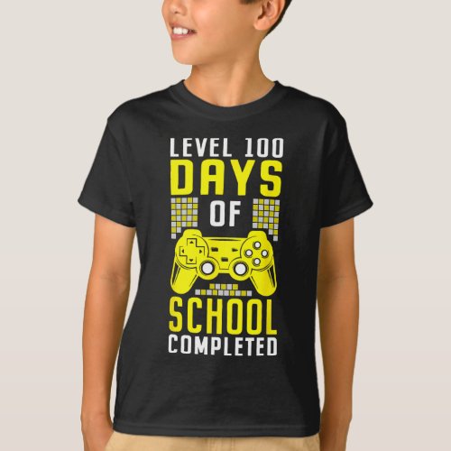 Days Of School For Boys Level Completed Gamer  T_Shirt