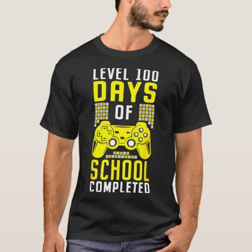 Days Of School For Boys Level Completed Gamer  T_Shirt