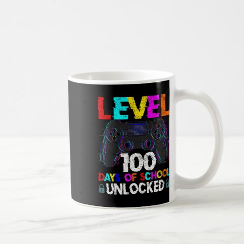 Days Of School Gamer Boy Level 100 Unlocked Gaming Coffee Mug