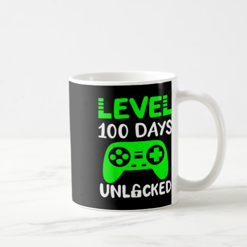 Days Of School Gaming Gamer Level 100 Unlocked  Coffee Mug