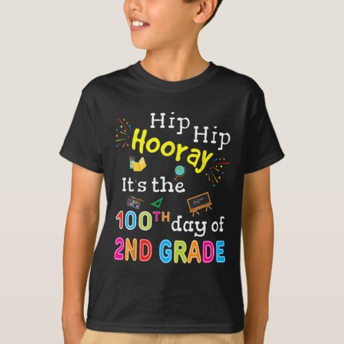 Days Of School Gift For Kids Boys 2nd Grade Teache T_Shirt