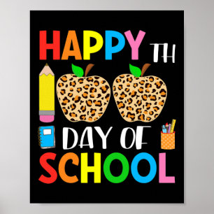 Days Of School Leopard Print Teacher And Student 1