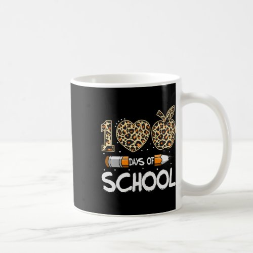 Days Of School Leopard Teacher Kids 100th Day Of S Coffee Mug