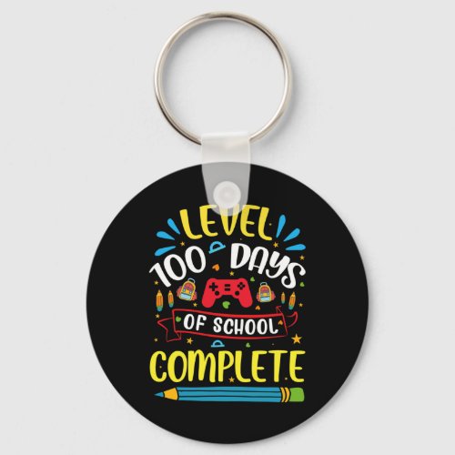 Days Of School Level Completed Gamer Video Games  Keychain