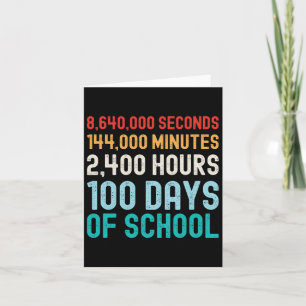 Days Of School Math Card