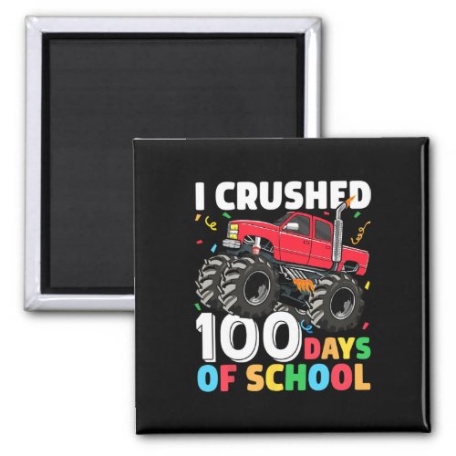 Days Of School Monster Truck 100th Day Of School B Magnet