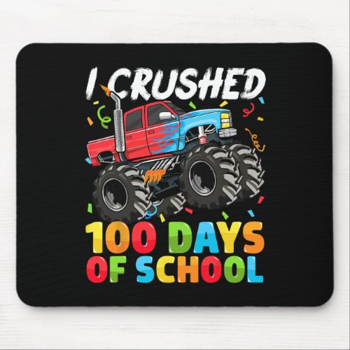 Days Of School Monster Truck 100th Day Of School B Mouse Pad