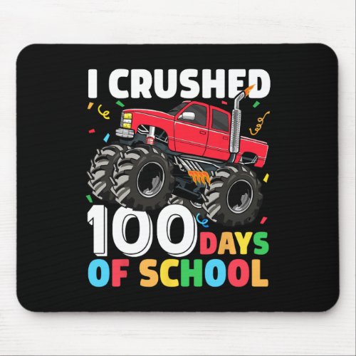 Days Of School Monster Truck 100th Day Of School B Mouse Pad