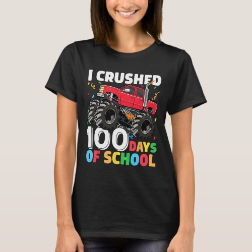 Days Of School Monster Truck 100th Day Of School B T_Shirt