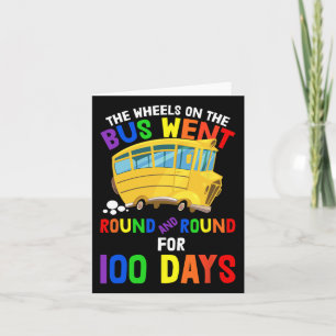 Days Of School Nursery Rhymes Wheels On The Bus St Card