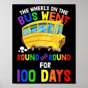 Days Of School Nursery Rhymes Wheels On The Bus St Poster