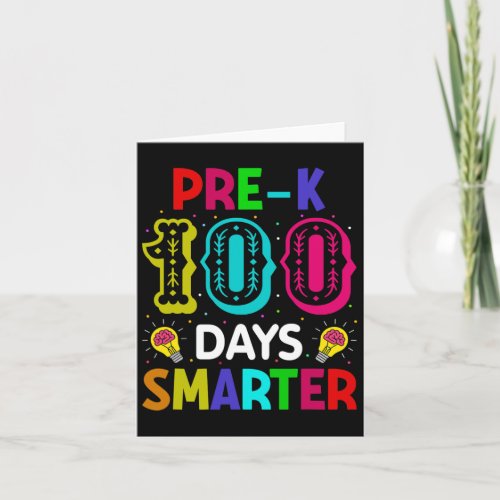 Days Of School Pre_k Smarter Teacher Student  Card