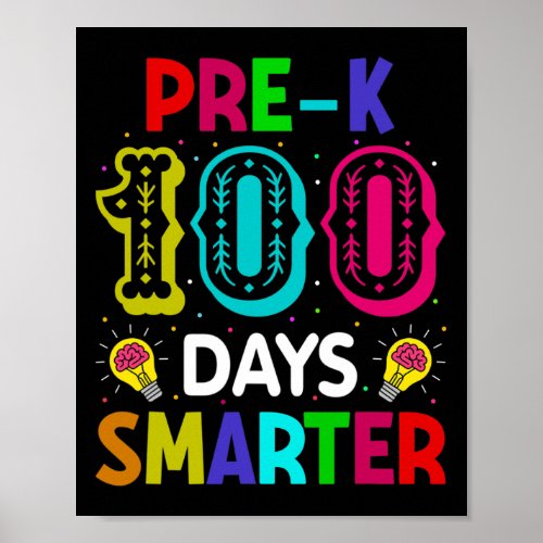 Days Of School Pre_k Smarter Teacher Student  Poster