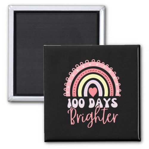 Days Of School Rainbow 100 Days Brighter 100th Day Magnet