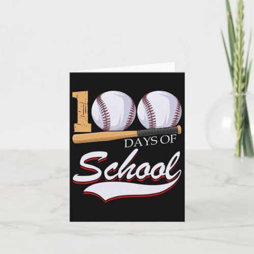 Days Of School Sports Game Baseball Player Student Card