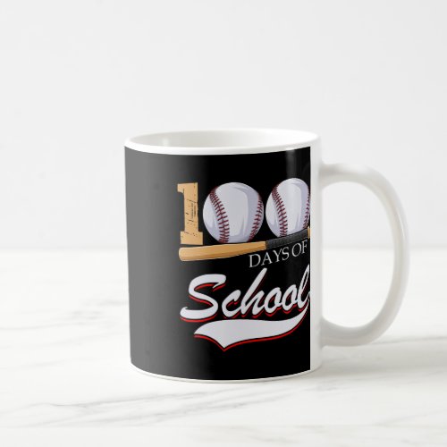 Days Of School Sports Game Baseball Player Student Coffee Mug